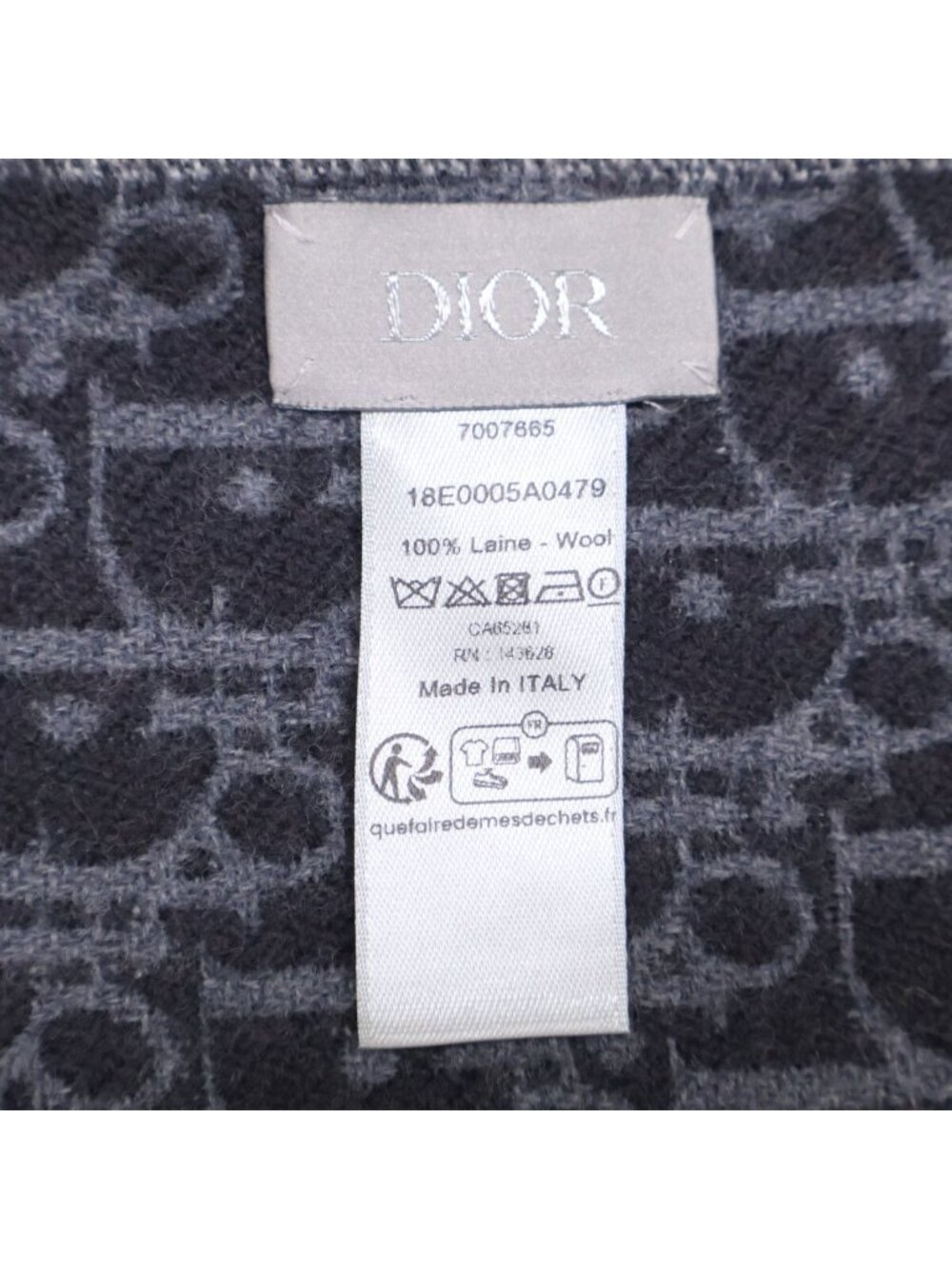 Dior Oblique Wool Scarf - Picture 6 of 8